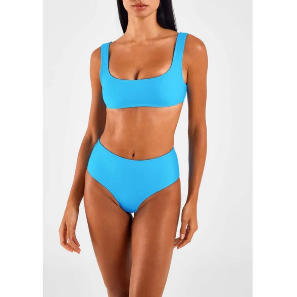 Solid & Striped Women's Blue The Elle Top and The Ella Bottom Bikini Set Size S